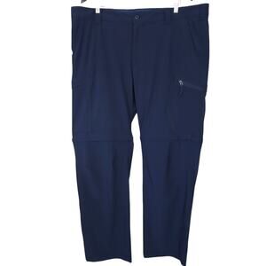 Columbia Mens 42x32 Navy Silver Ridge Convertible Hiking Pants